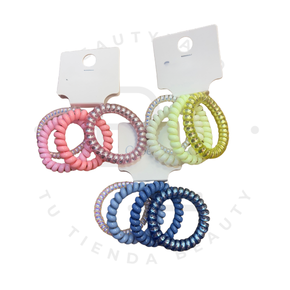 Set Coleteros Espiral Glitter Pastel