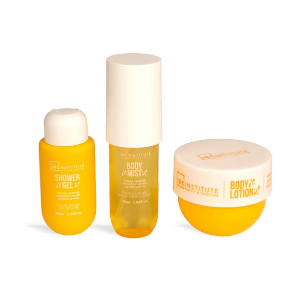 Set Trío Radiant skin: Bruma corporal,gel y crema