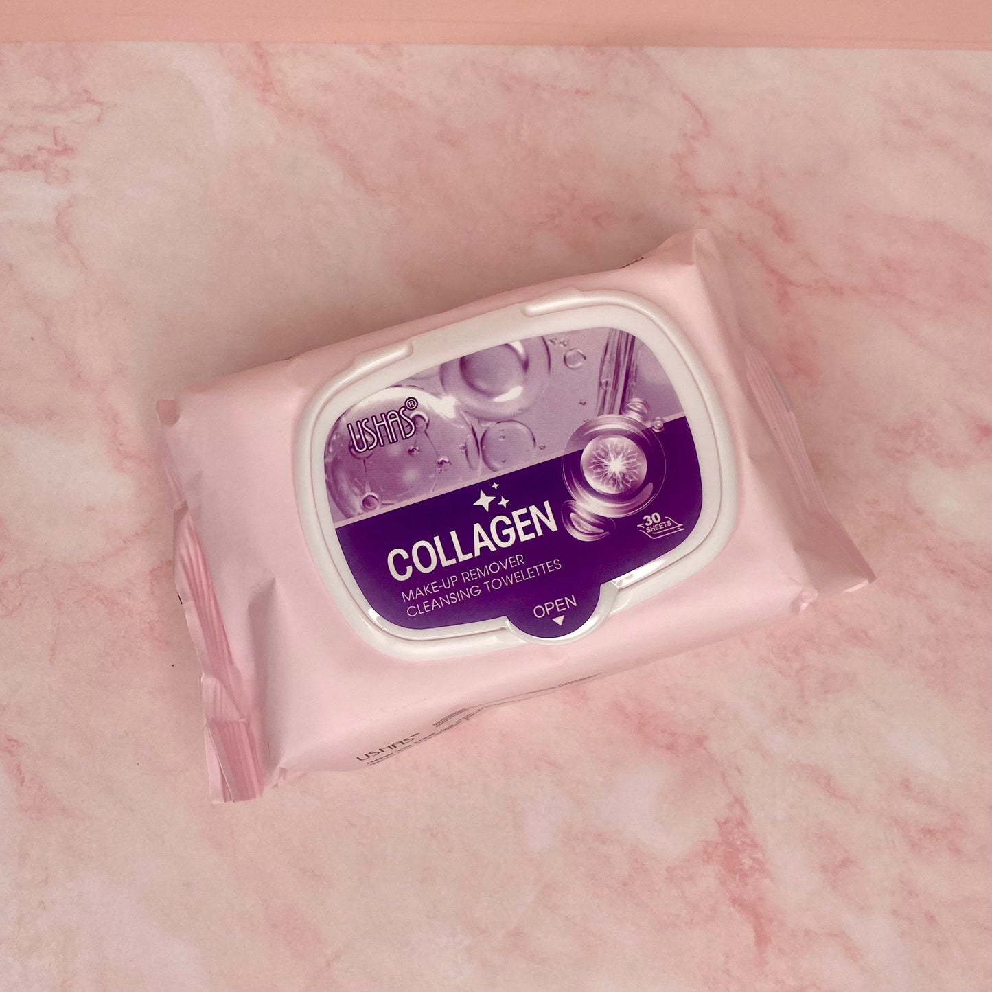 Toallitas Desmaquillantes con Colágeno – Usha’s (30 uds.)