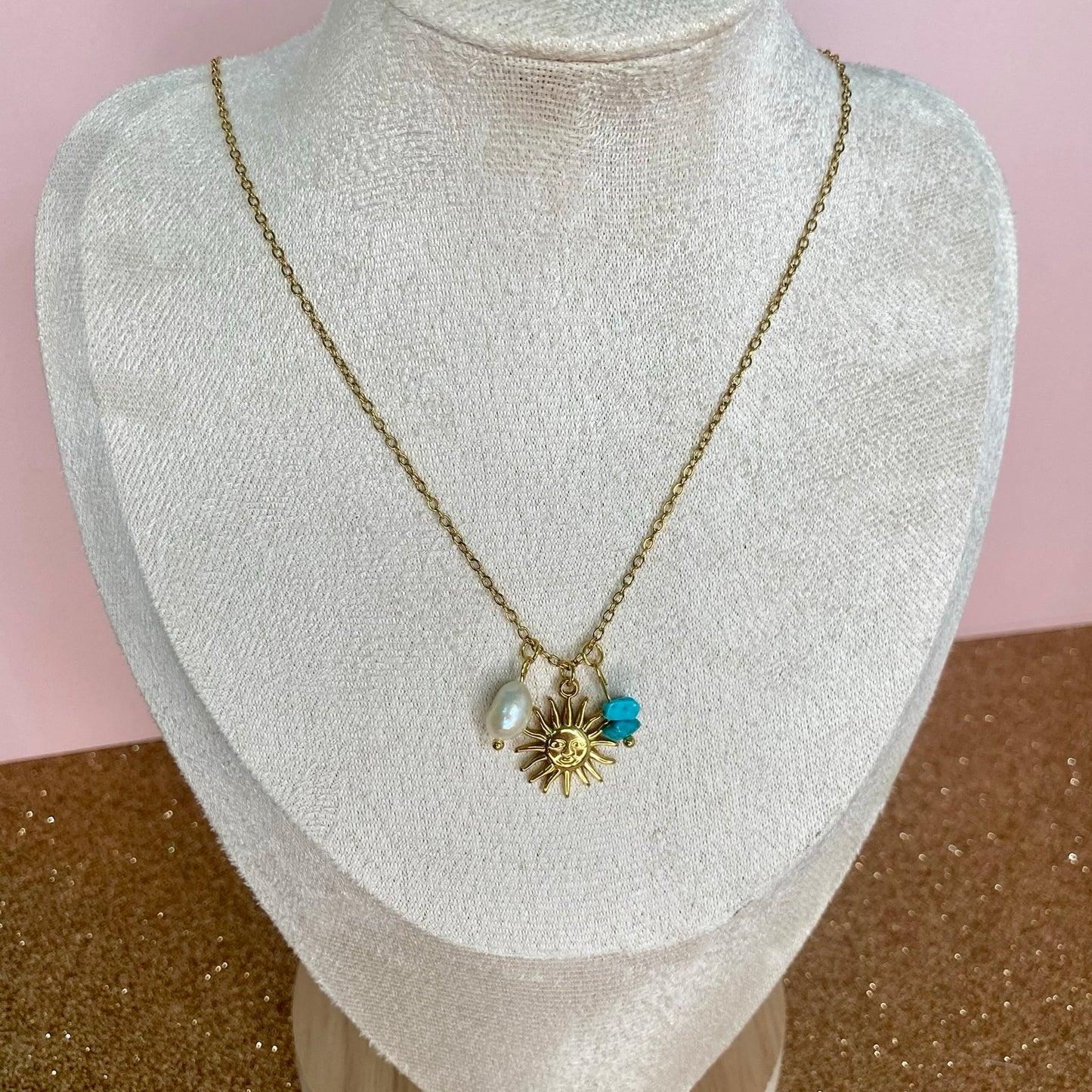 Colgante Sol piedras