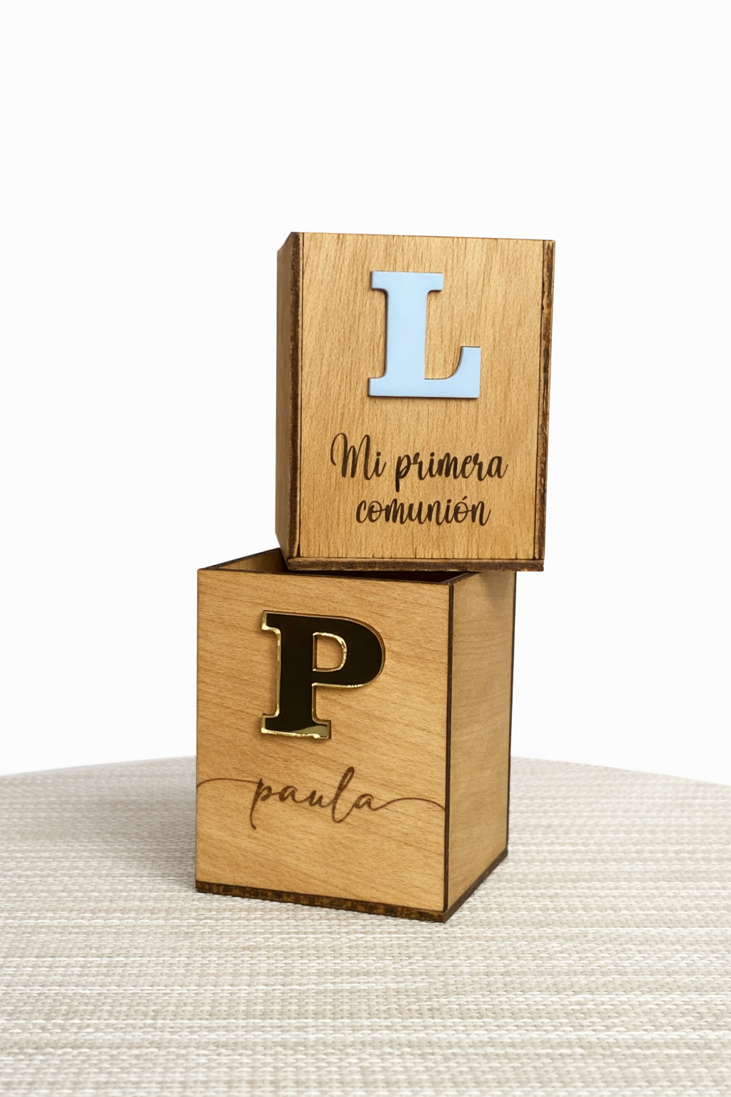 Portalápices de madera personalizado – Comunión