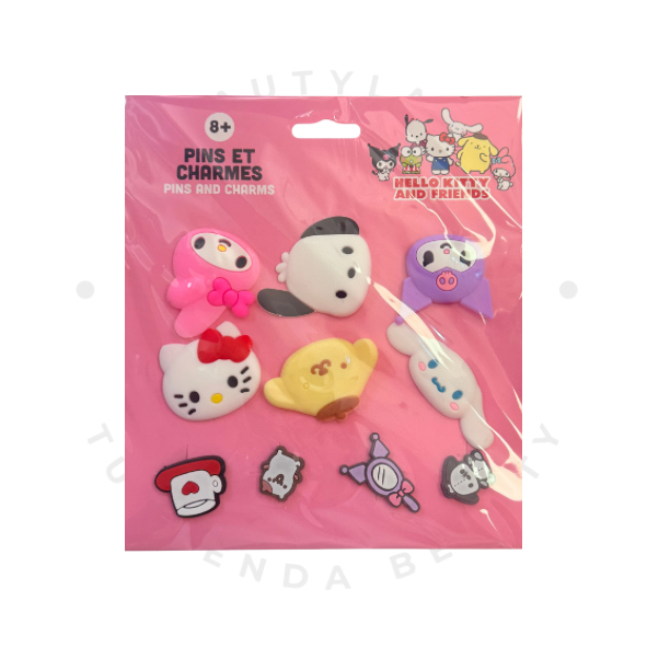 Pack Pins & Charms Hello Kitty and Friends para bolsos y zapatillas