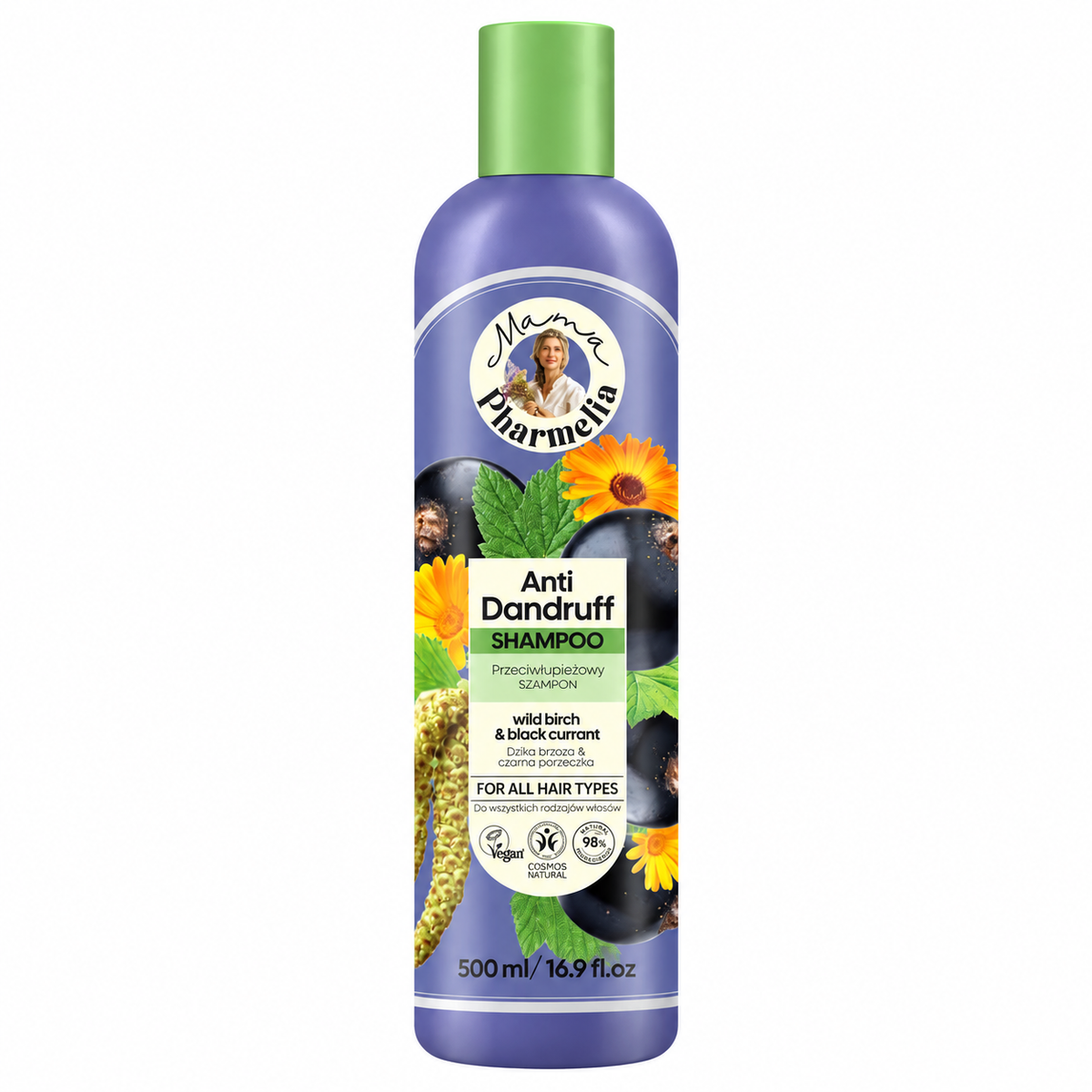 Champú Anticaspa Mama Pharmelia – Abedul Silvestre y Grosella Negra 500 ml