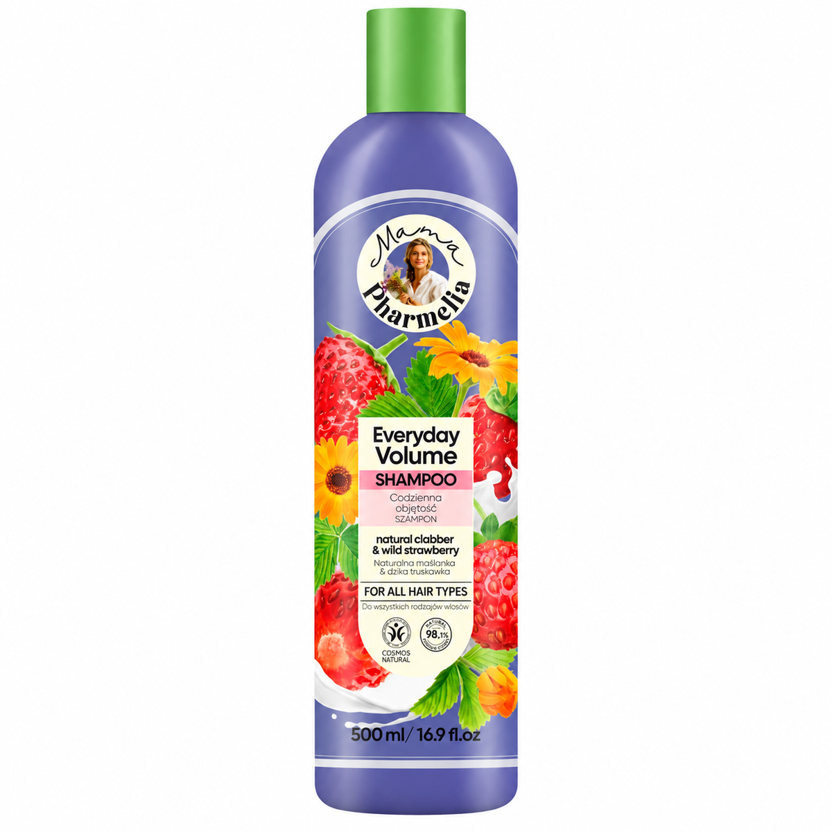 Champú de Volumen Diario Mama Pharmelia – Fresa Silvestre 500 ml