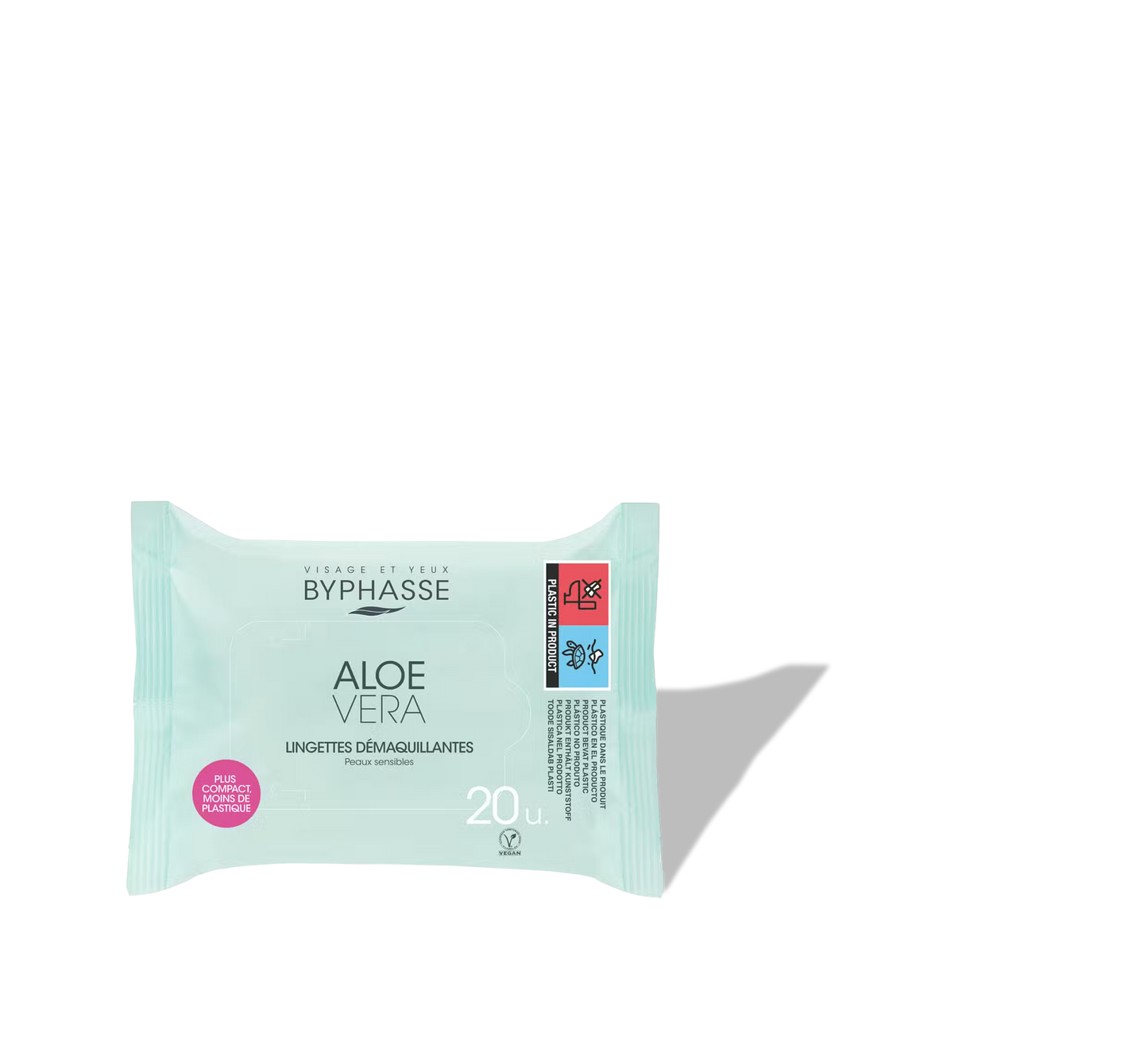 TOALLITAS DESMAQUILLANTES 20U. ALOE VERA PIELES SENSIBLES