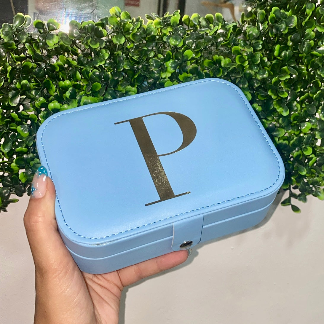 Joyero Personalizado Inicial – Color Azul