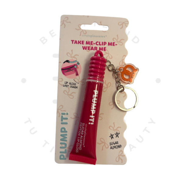 Lip Gloss Llavero Plump It! – Sugar Almond