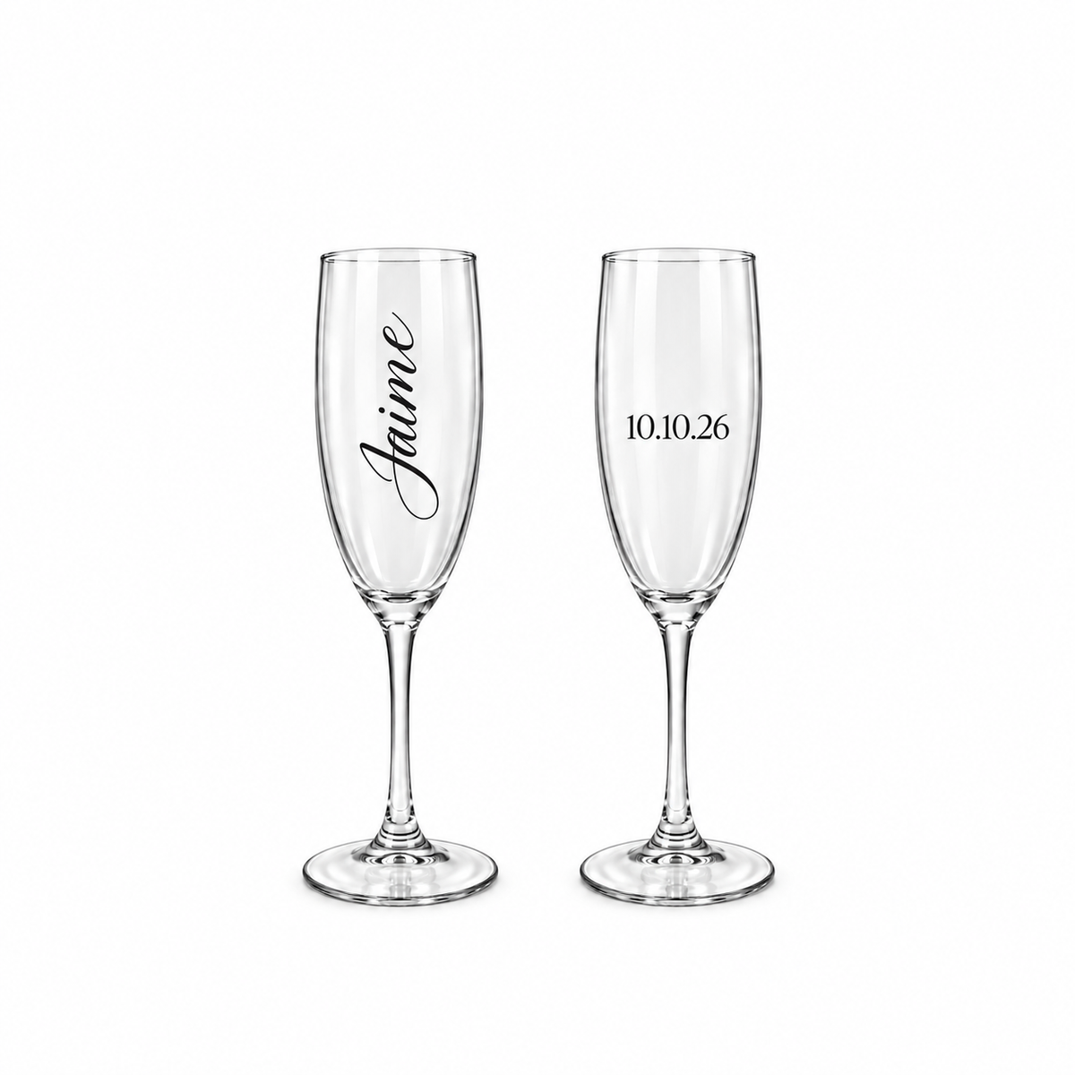 Pack de Copas de Champán Personalizadas para Pareja