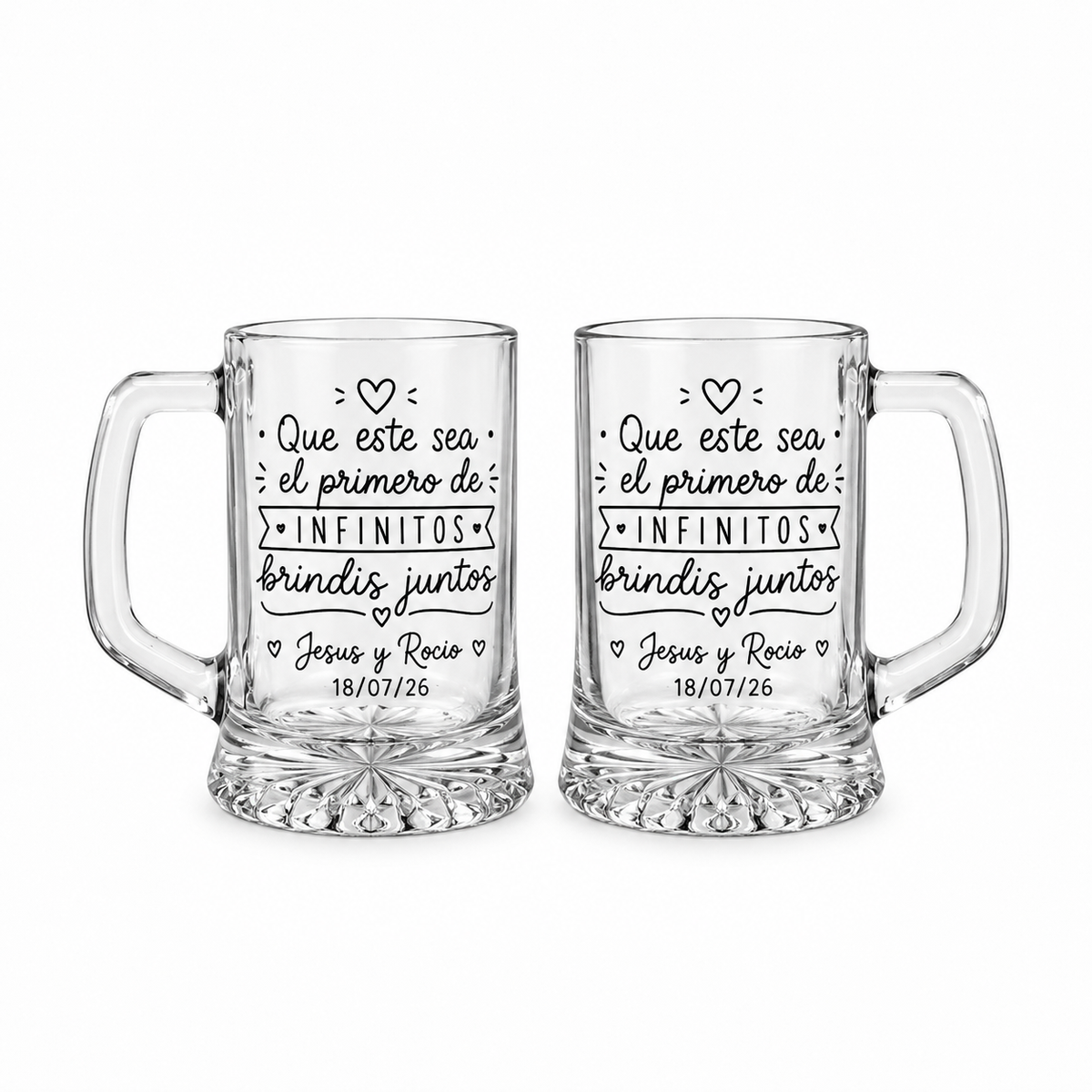 Pack jarras de Brindis Nupcial Personalizadas – 250 ml