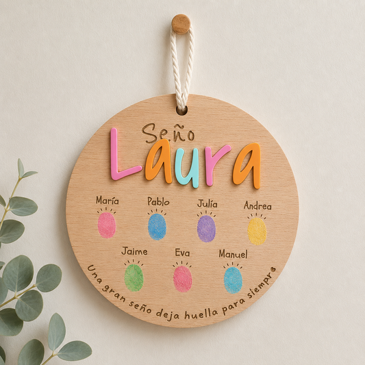 Cuadro de huellas personalizado para seños