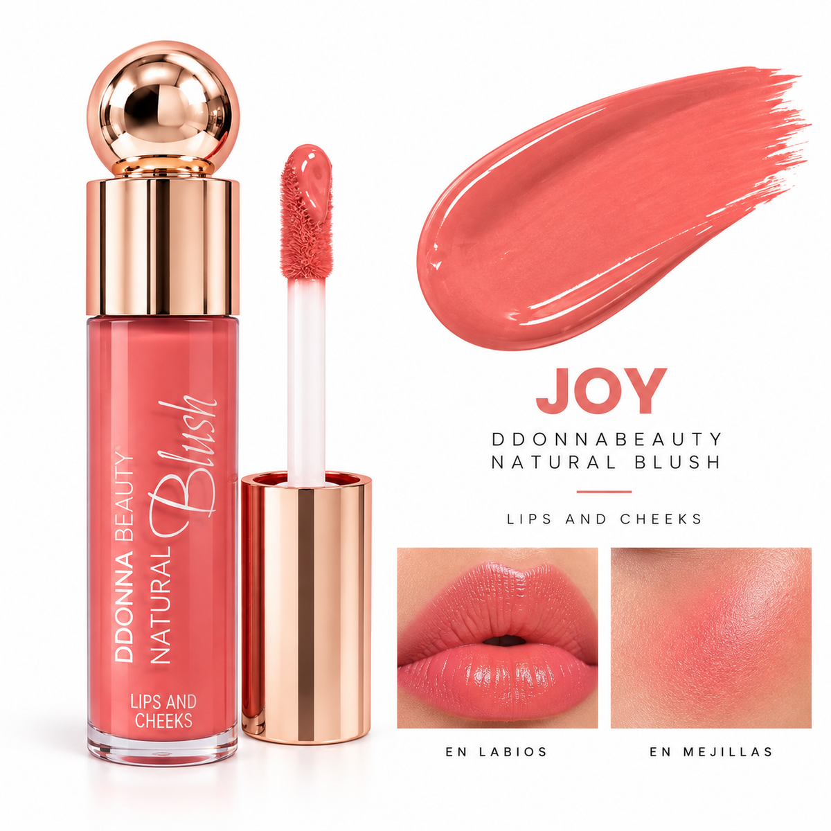 Natural Blush Lips & Cheeks DDONNA Beauty – Colorete Líquido