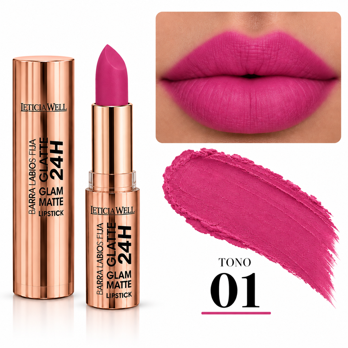 Barra de Labios Glam Matte 24H
