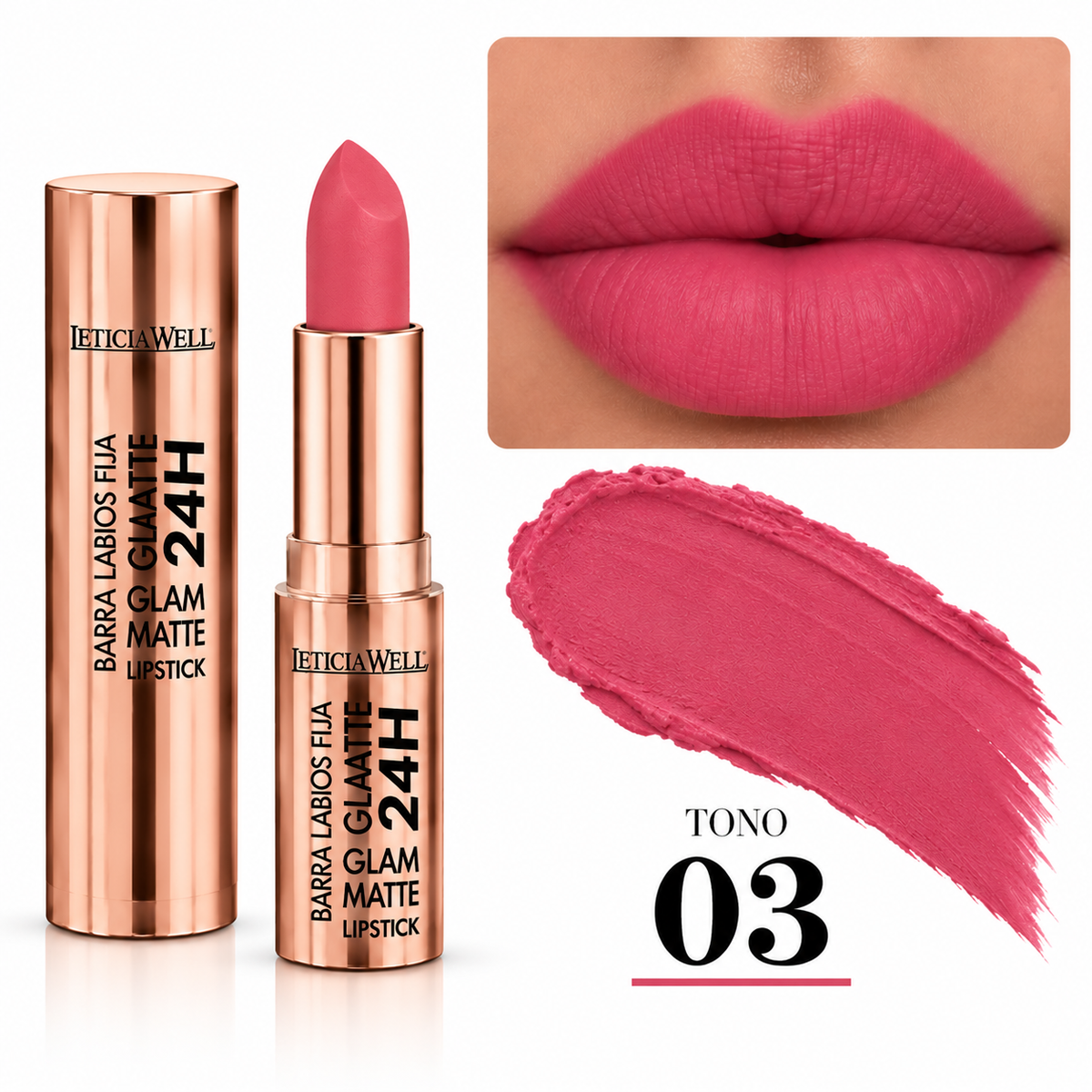 Barra de Labios Glam Matte 24H