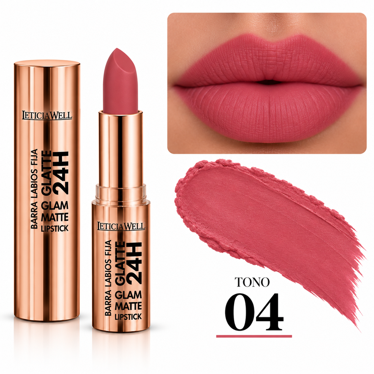 Barra de Labios Glam Matte 24H
