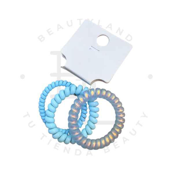 Set de coleteros en espiral efecto glossy