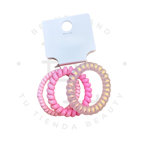 Set de coleteros en espiral efecto glossy