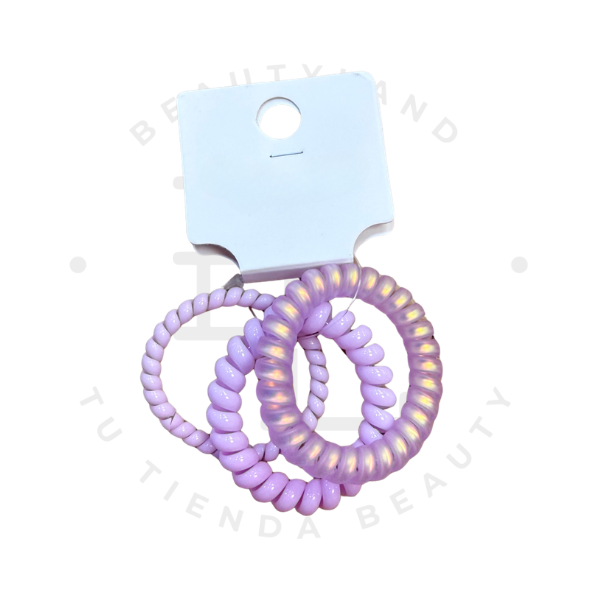 Set de coleteros en espiral efecto glossy