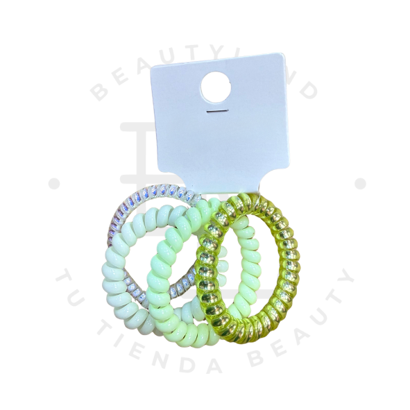Set Coleteros Espiral Glitter Pastel