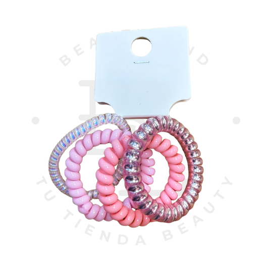 Set Coleteros Espiral Glitter Pastel