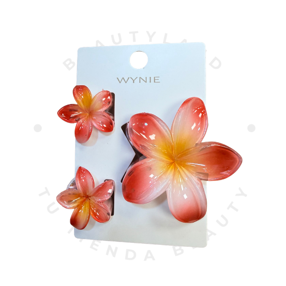 Set Pinzas Flor Tropical
