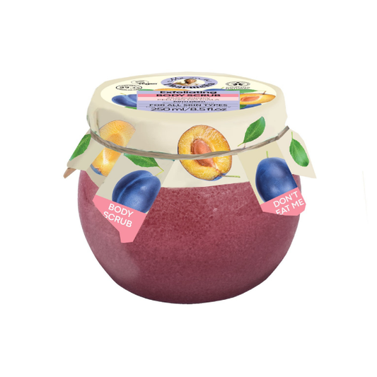 EXFOLIANTE CORPORAL RENOVADOR PARA TODO TIPO DE PIEL CON CIRUELA DE GRANJA , 250 ML