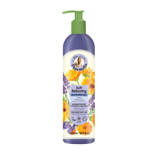 GEL DE DUCHA SUAVE & RELAJANTE PARA USO DIARIO CON LAVANDA SILVESTRE Y CALÉNDULA DE DE PRADERA, 500 ML