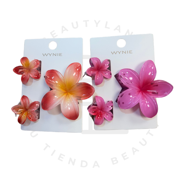 Set Pinzas Flor Tropical