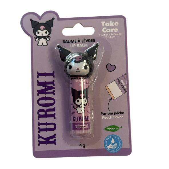 Bálsamo Labial Kuromi – Hidratación con Aroma a Melocotón
