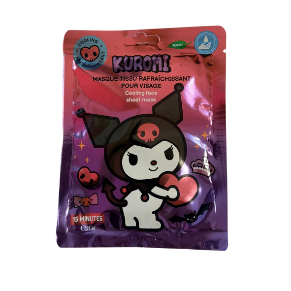 Mascarilla facial Kuromi – Efecto refrescante