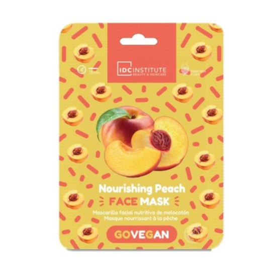 Mascarilla facial vegana para pieles secas con melocotón