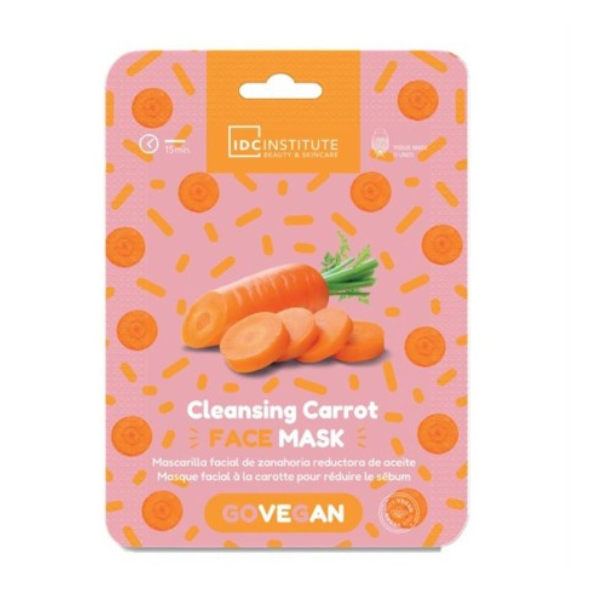 Mascarilla facial vegana para pieles sensibles grasas de zanahoria