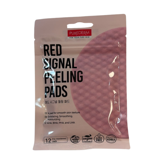 Discos faciales Purederm – Red Signal Peeling Pads (Exfoliación suave)