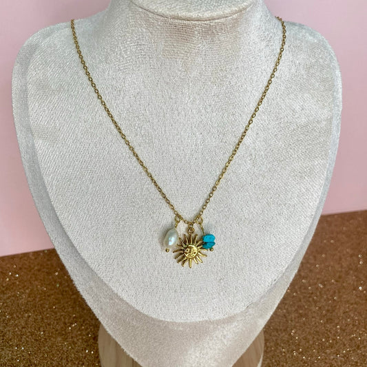 Colgante Sol piedras