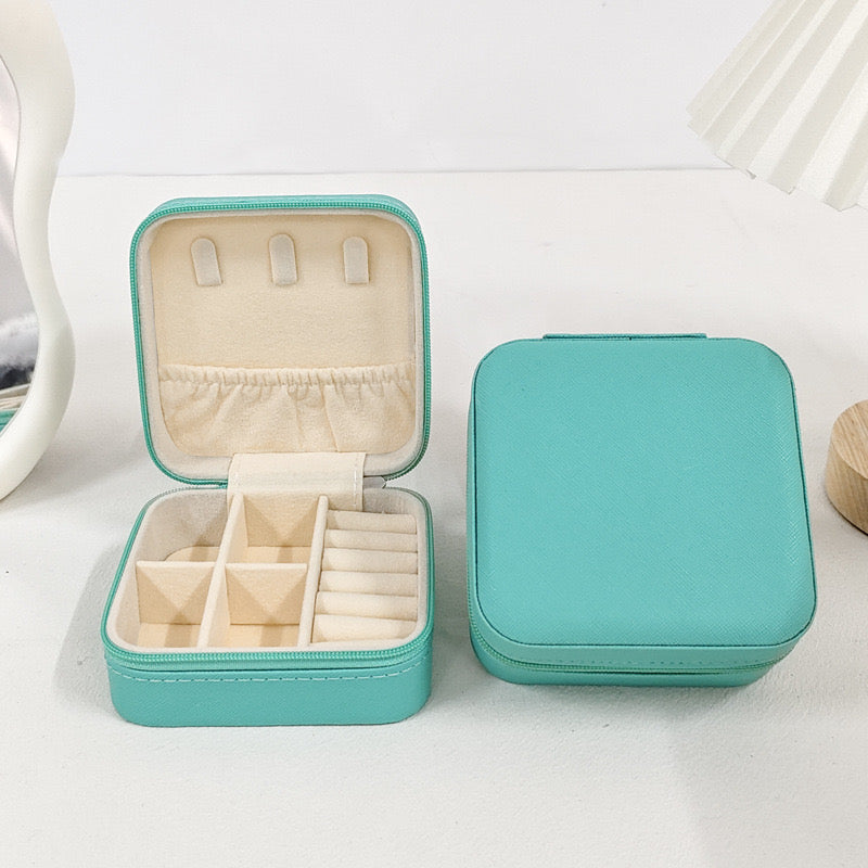 Joyero de Viaje Turquesa – Compacto y Elegante