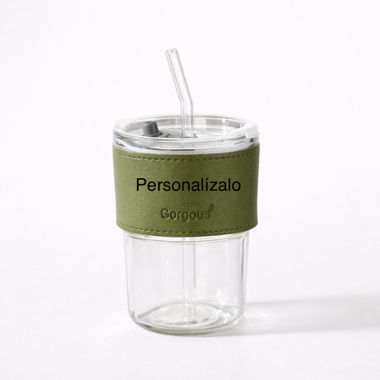 Vaso de Cristal Verde Matcha