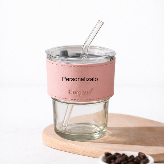 Vaso de cristal con tapa Rosita