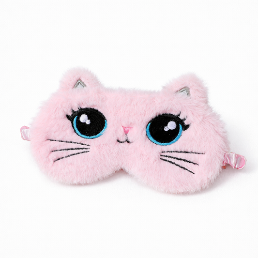 Antifaz de dormir gatito rosa