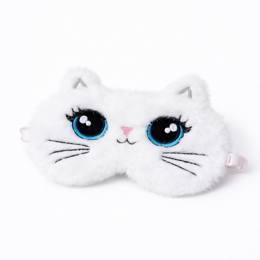 Antifaz de dormir gatito blanco