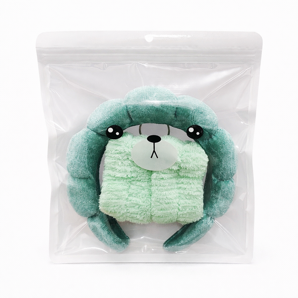 Set felpa + muñequeras para skincare y maquillaje