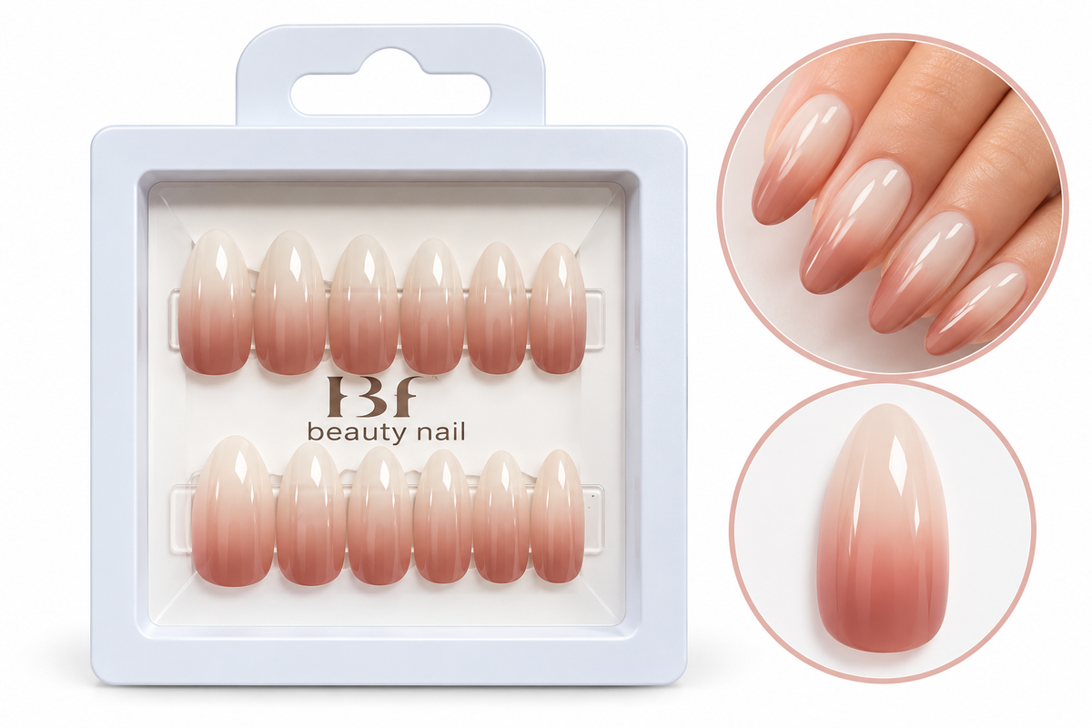 Uñas Postizas Efecto Natural Nude – Acabado Brillante