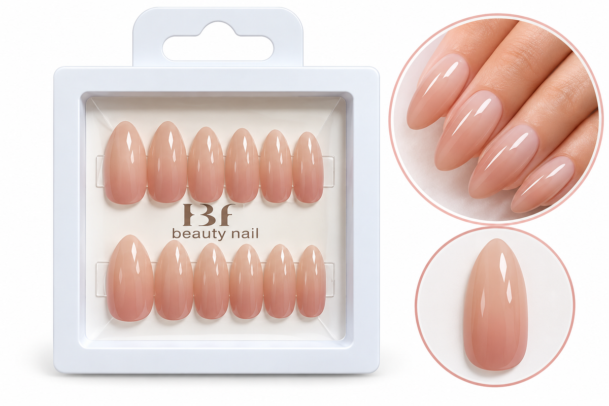 Uñas Postizas Efecto Natural Nude – Acabado Brillante