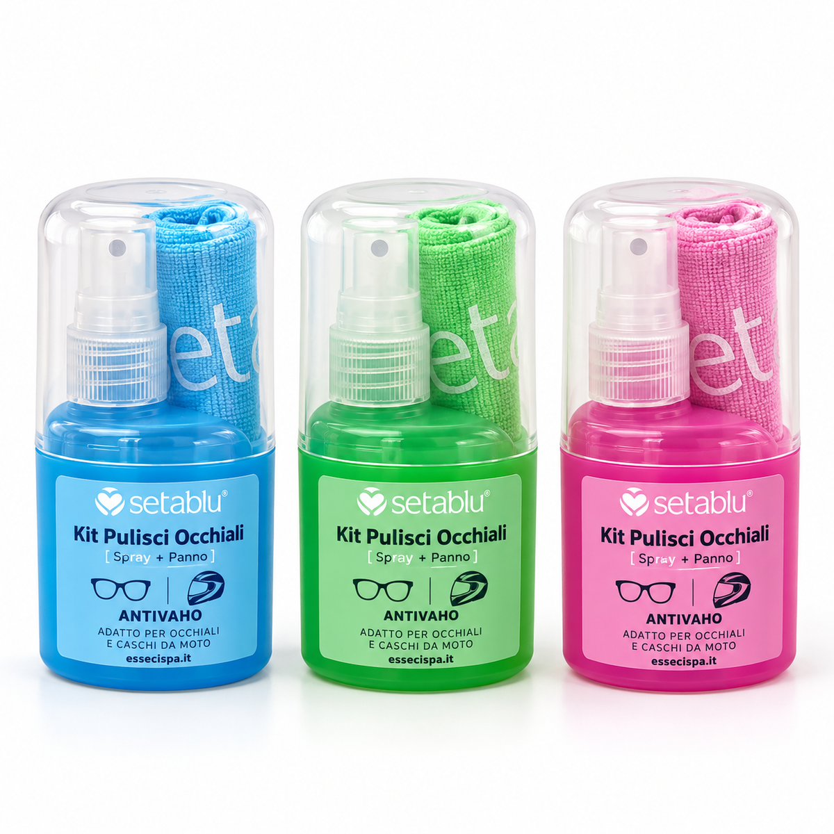Kit Limpia Gafas y Pantallas  Antivaho – Spray + Paño