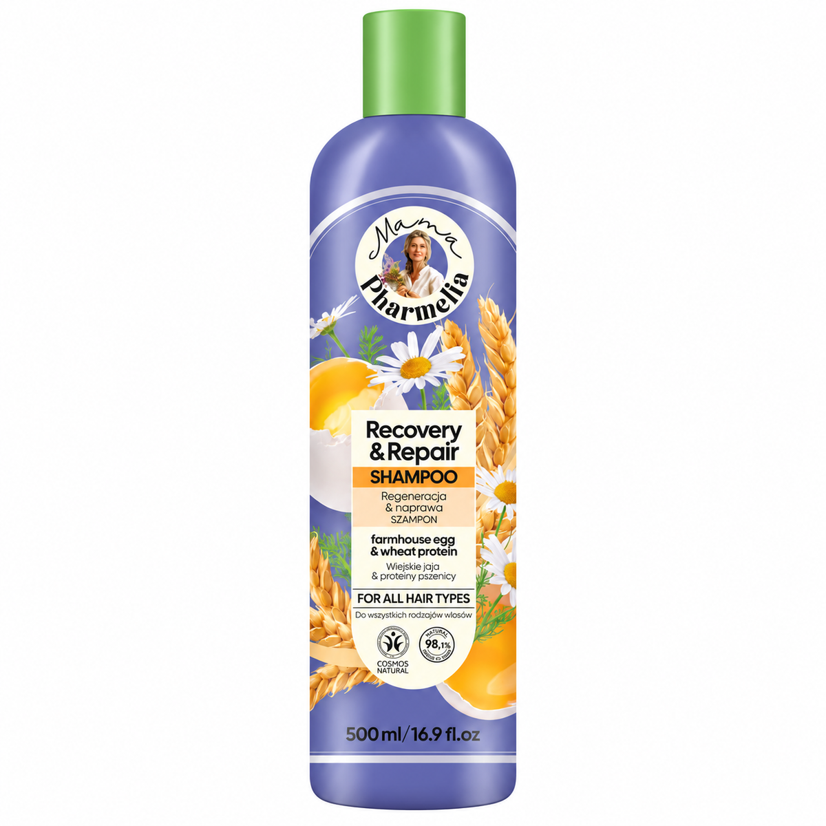Champú Reparador Mama Pharmelia Recovery & Repair – Huevo y Proteína de Trigo 500 ml