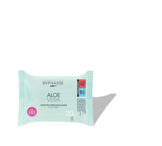 TOALLITAS DESMAQUILLANTES 20U. ALOE VERA PIELES SENSIBLES