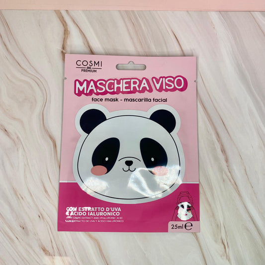 Mascarilla Facial Panda con Extracto de Uva y Ácido Hialurónico – Cosmi Premium (25 ml)