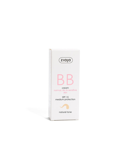 BB cream para piel seca, sensible, deshidratada o normal SPF 15 - Tono Natural
