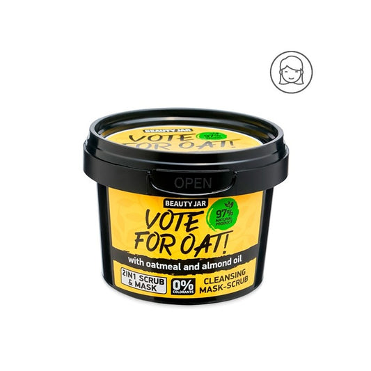 Mascarilla y exfoliante facial limpiadora - Avena y Aceite de Almendras